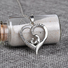 Mother Baby Hand in Hand Heart Pendant Mom Daughter Son Child Family Love C
