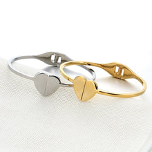 New Stainless Steel Bracelet Bangles Gold Silver Hear Design Bracelet Best