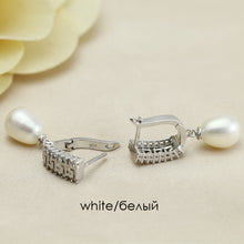 YouNoble wedding earriungs 925 silver jewelry,big trendy freshwater pearl e