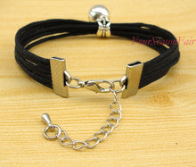 Customizable Black Cord Handmade Infinity Love basketball bracelet Custom b