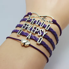 Purple Braid Proud Epilepsy Mom Auntie Sister Grandmother Awareness Bracele