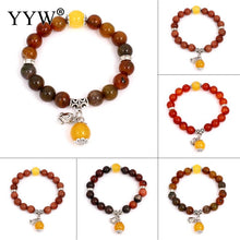 YYW New Designs Ethnic Women Mom Real Red Stone Beaded Strand Charm Dangle
