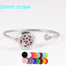 20mm Love Mom 316L Stainless Steel Aromatherapy locket Bracelet Bangle oil