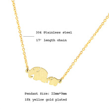 Cool Mother's Day Gift Mom And Baby Elephant Necklace For Women Gold Color