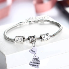 Double Heart Mom Charm Bracelet For Mother's Gift I Love You Mommy Beads Lo