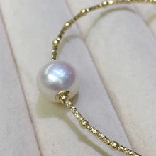 Sinya Natural pearls 18k AU750 gold tube Bangles bracelet for women girl Mo