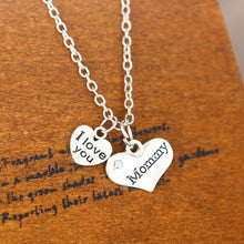 Love Mommy Crystal Heart Pendant Necklace Gifts Family Mom Mother Women Jew