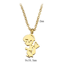 YYW Fashion Girl Stainless Steel Jewelry Pendant Necklace Lovely Cute Girl