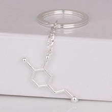2016 Pleasure hormone keychain chemical formula Molecules keychains Love Ha