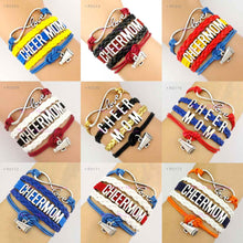 (10 PCS/lot) Infinity Love Cheer Mom Megaphone Bracelets Gift for Cheer Mom