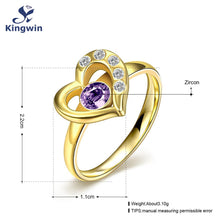 Unique Women's Heart shape Black Ring color birthday stone Stainless Steel