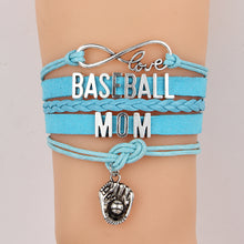 Infinity Love Baseball Mom Bracelet & Bangle Baseball Glove Charm Leather H