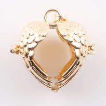 Angel Wing Cage Locket Pendant Pregnancy Chime Necklace Pendant Hollow out