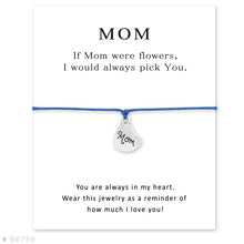 (10 pcs/lot) Silver Army Cheer Mom Heart Charm Bracelets for Women Adjustab
