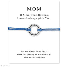Custom  Silver Cheer Mom Wish Card Bracelet for Women Girls Adjustable Frie