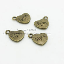 Sweet Bell Free shipping (30 pieces/lot) 14*18mm two color Alloy Heart Engr
