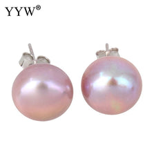 YYW Women Mom Natural White Pink Purple Freshwater Pearl Earrings Jewelry 9