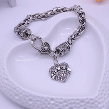 Mom Gift Charm Rhinestone Heart Bracelet Letters MOM SISTER NANA MIMI DAUGH