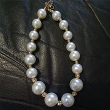 Women Charm White Big Imitation Pearl Necklace Strand Jewelry Statement Cho