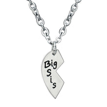 3PCs Love Heart Big Mom Lil Sis Sister Mother Family Gifts Stainless Steel
