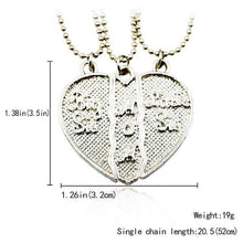 3pcs/set Pendant Necklace Engarved "Big Sis MOM Little Sis" Love Heart Pend