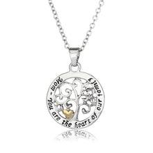 Round Hollow Tree Pendant Necklace The Gift to Mom 2017 new Hot sale letter