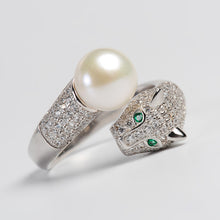 Real freshwater pearl rings cultured double pearl rings silver 925 for wome