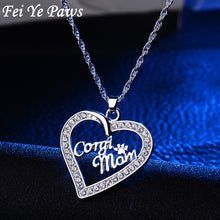 Drop Shipping Corgi Mom Crystal Zircon Heart Pendant Maxi Necklace Boho Dog