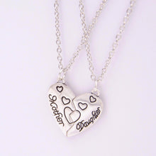 Silver Plated Mother Daughter Necklace Silver Heart Love Mom Necklaces & Pe