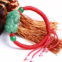 High Quality Natural Jades Green Stone Brave Troops Dongling Jades Bracelet