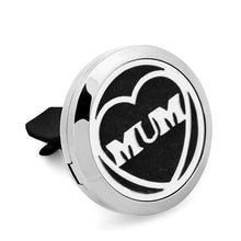Silver Heart MOM mom MUM Car Aromatherapy Lockets 30MM 316L Stainless Steel
