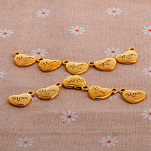 10PCs/lot Heart Mom Charm Pendant For Necklace Bracelet Jewelry Accessories