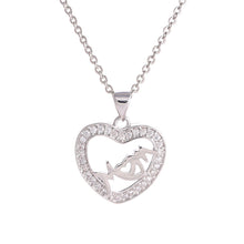 bijoux femme Statement choker necklace micro pave CZ Hollow Heart with Mom