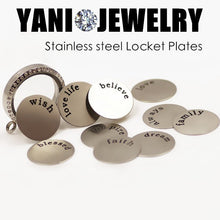 22mm Mom Love Danghter Letter Stainless Steel Floating Plate Window Plates