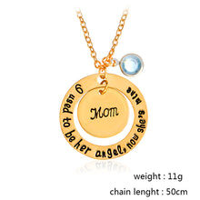 I used to be her angel, now she's mine Mom Pendant Necklace Silver Gold Dou