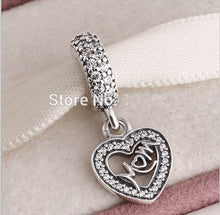 100% 925 Sterling Silver european Bead Dangle Charm mom Pendant original Fi