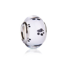 50pcs Kawaii Pet Paw Print Resin Beads Spacers for Jewelry Making Big Hole