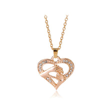 Mom Baby hand in hand Necklaces Crystal Rhinestone Pendant Necklace For Wom