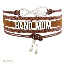 (10 PCS/Lot) Infinity Love Band Mom Note Charms Bracelets For Women Men Jew