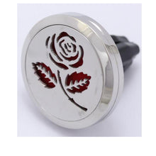 Fashion Rose 30MM Magnetic Essential Oil Diffuser Locket Car Hollow Diffuse