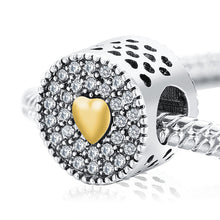 GAGAFEEL Love Heart Mom Letters Charm Beads Fit Pandora Original Bracelet N