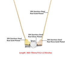 GORGEOUS TALE Wholesale Price Fashion Triple Heart Necklace Pendants Gift f