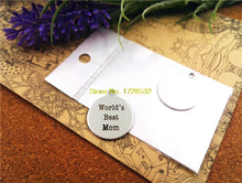 20pcs  stainless steel charms "world's best mom/aunt/dad/grandma/granny/mim
