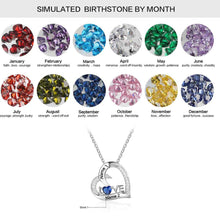 Hot Personalized 925 Sterling Silver Birthstone Necklace Pendants DIy Mom G