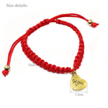 Mother's Gift 2016 New Fashion Braided Red String Love Heart Mom Mum Charm
