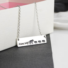 Simple Mama Wolf Pendent Animal Necklaces For Women&Children Silver Mothers