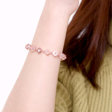 GAGAFEEL Women Bracelet Real Sterling Silver Jewelry Rose Gold Color Shinin