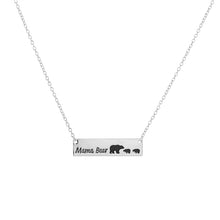 2017 Hot sale Mama Bear Simple Bar Necklace Mom Gift Mother's Day Birthday