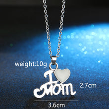 COLSEN Love Mom Gift Mama Pendant Necklace silver color Jewelry Christmas G