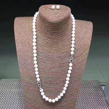 Sinya high luster Round Freshwater Pearls Strand Necklace Bracelet Earring